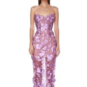 Bronx & Banco violet floral gown